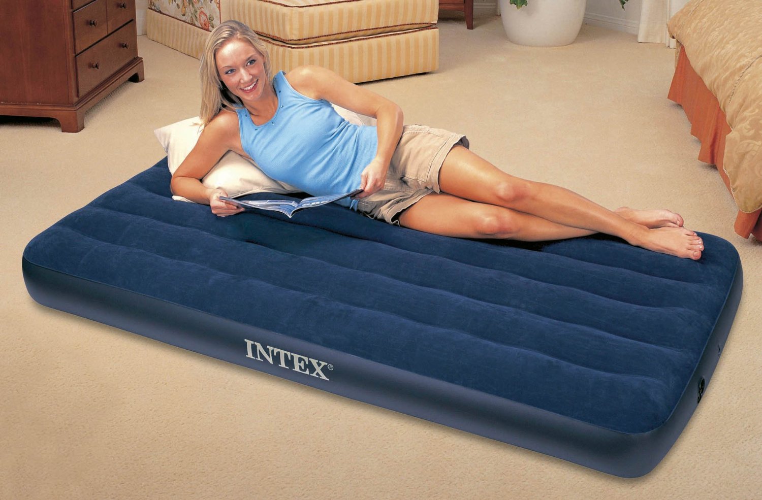 intex dual layer air bed