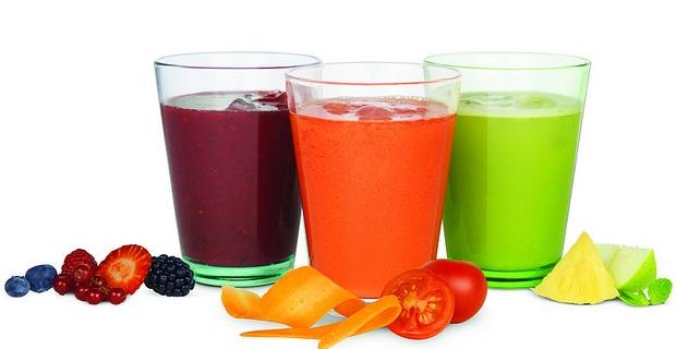 colored juices from breville juicer