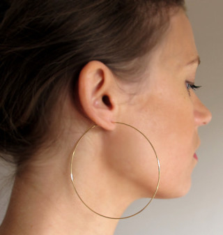 big gold hoop earrings