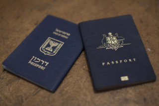 image of australian passport and israeli passport
