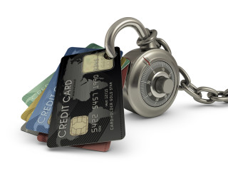 combination lock and credit card