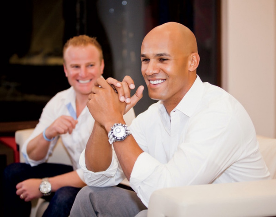 Jason Taylor and Eyal Lalo of Invicta Watch Group