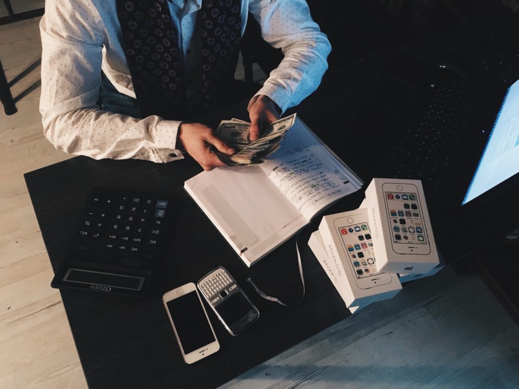 businessman at table